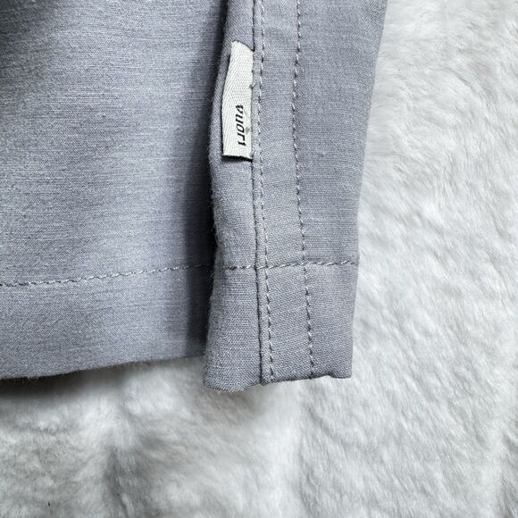 Vuori Shirt SS Bridge Button Down Men's L Light Gray Stretch Performance Comfort - Picture 8 of 11